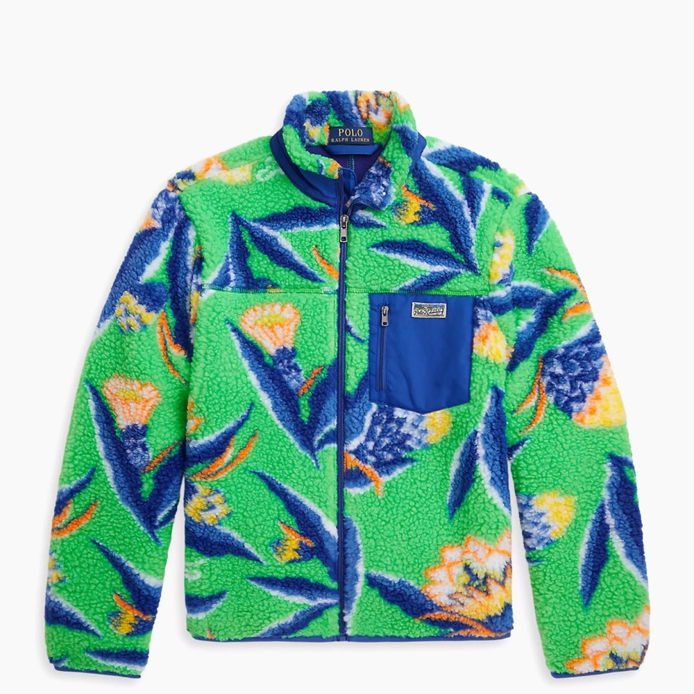 Polo by Ralph Lauren Green and Blue Fleece Jacket